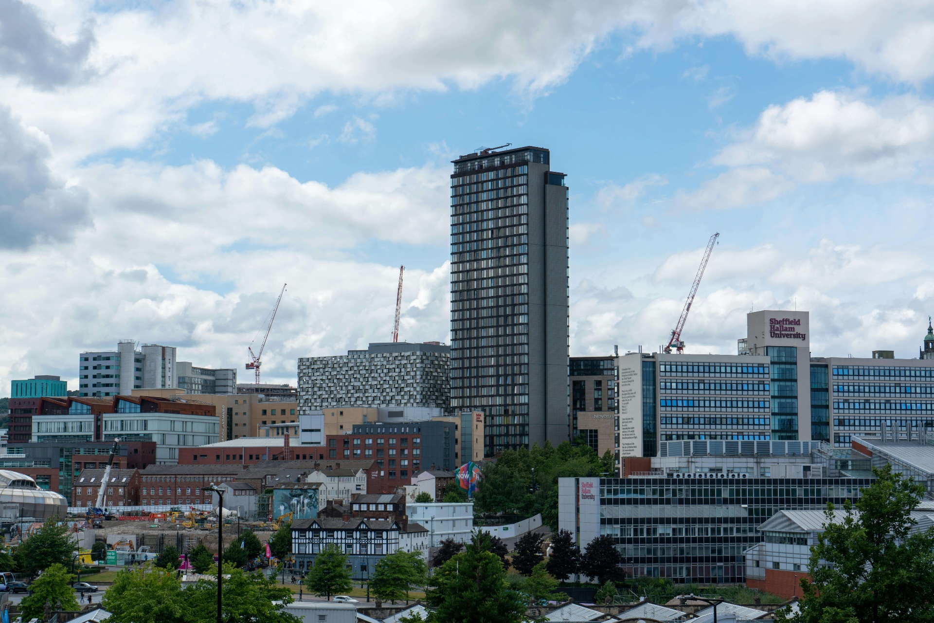 Sheffield city skyline featuring the Synergy Building